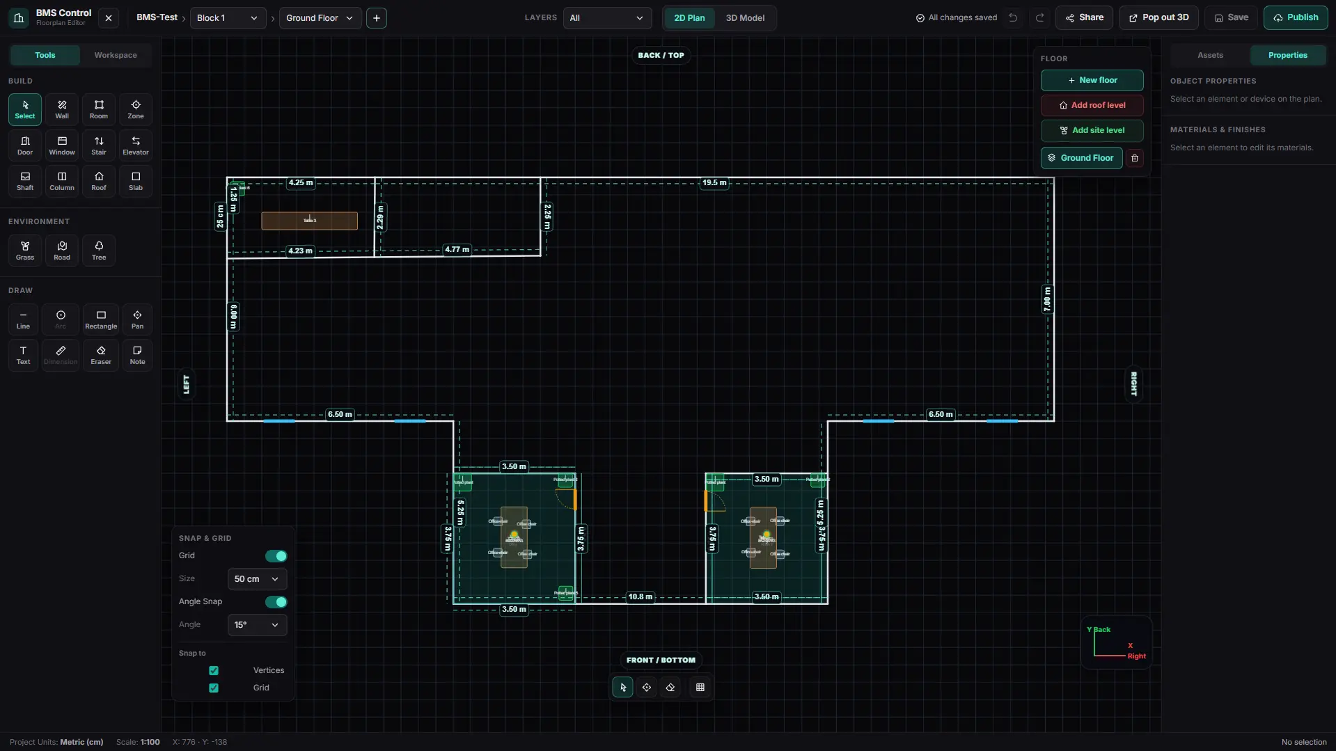 ArcNexus BMS performance and thresholds view